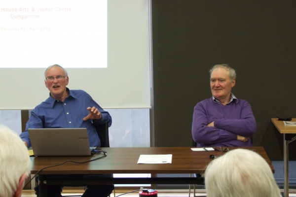 13 April 2013, Seminar in Dungannon on 13 April 2013. ‘Doing Local History: A practical approach.’ Bill McAfee with Johnny Dooher