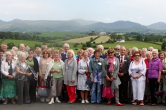 2 July 2011, Exchange Visit to Banbridge (Bronte Country). The group framed by the Mountains of Mourne