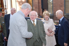 8 October 2015, National Library of Ireland, President Higgins launches the Joint FULS/FLHS Hidden Gems and Forgotten People project. Johnny Dooher and Richard Ryan greet President Higgins and his wife Sabrina