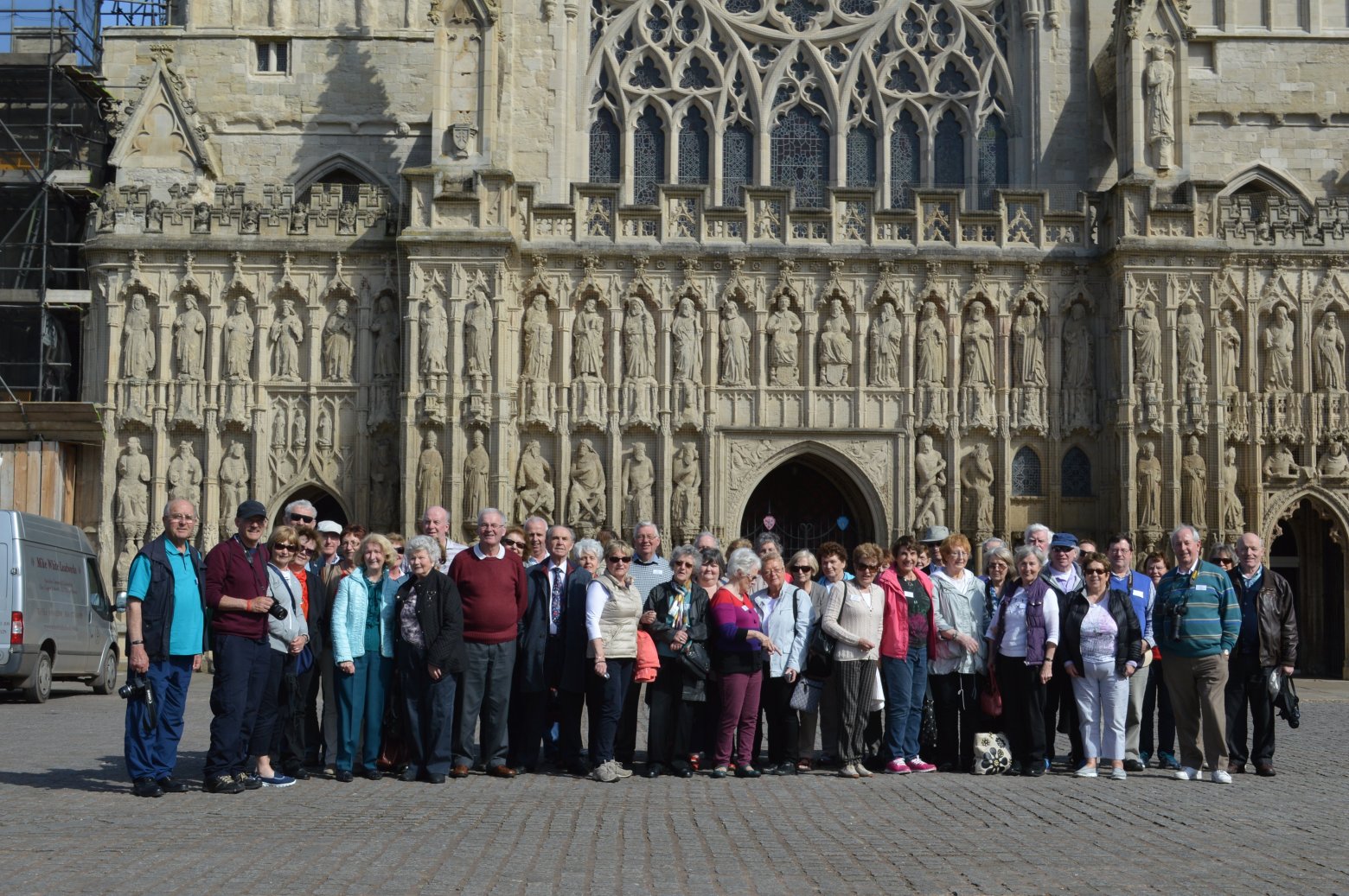 Full Group outside Exeter Cathedral